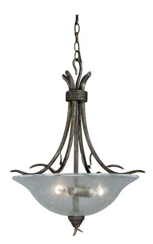 Vaxcel Lighting P0064 AP Monterey Collection Three Light Pendant Chandelier in Autumn Patina Finish