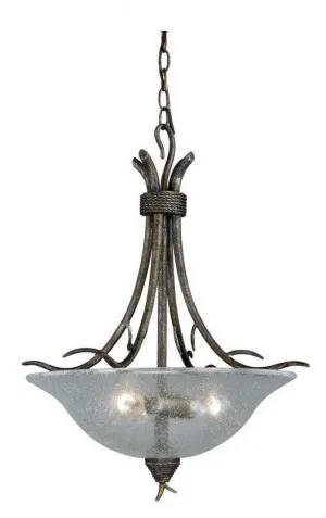 Vaxcel Lighting P0064 AP Monterey Collection Three Light Pendant Chandelier in Autumn Patina Finish