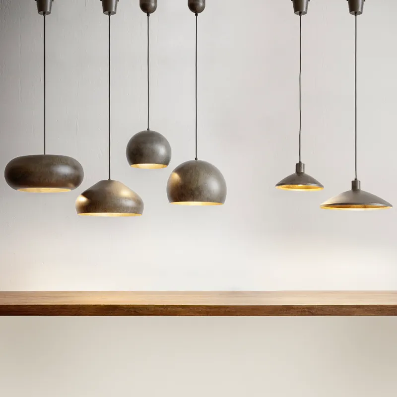 Versatile Aged Steel Pendant