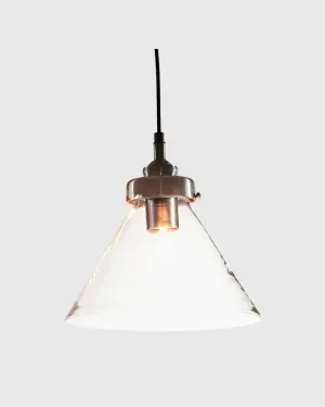 Vintage Style Glass Pendant Light | Antique Silver