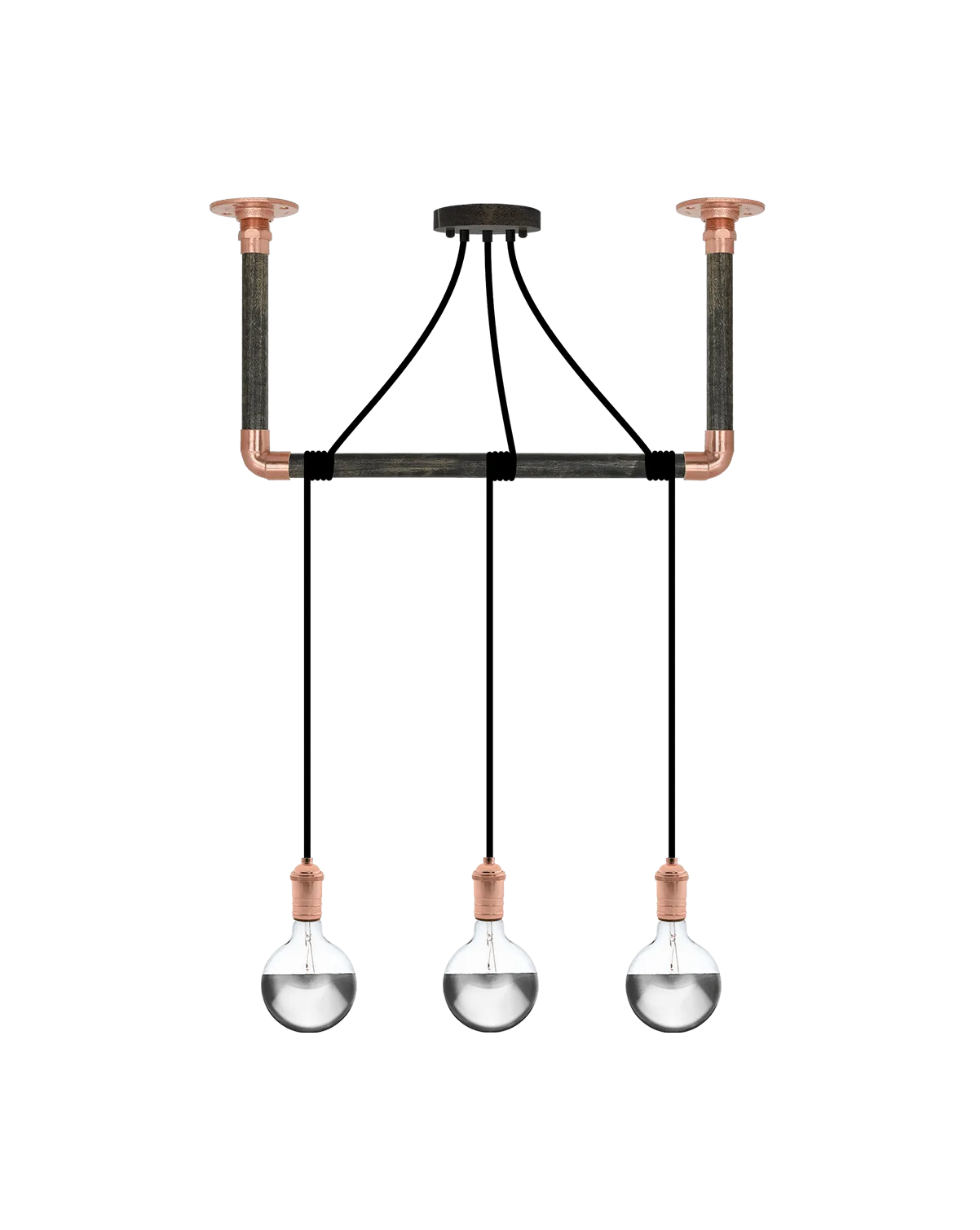 Wrap Chandelier: Black, Ebony and Copper