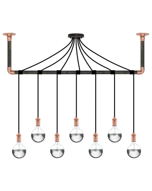 Wrap Chandelier: Black, Ebony and Copper